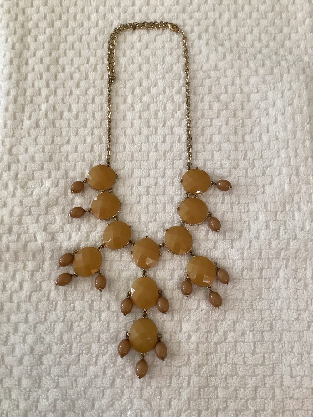 Vintage Bubble Tiered Necklace in Caramel Tones